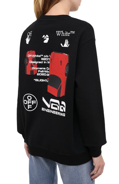 Хлопковый свитшот OFF-WHITE, арт. 0WBA055F20JER0101001, фото 4
