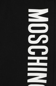 Детские хлопковые джоггеры MOSCHINO черного цвета, арт. HUP07N/LDA11/4-8 | Фото 3 (Материал сплава: Проставлено; Нос: Не проставлено; Материал внешний: Хлопок; Мальчики Кросс-КТ: Джоггеры-одежда; Ростовка одежда: 4 года | 104 см, 5 лет | 110 см, 6 лет | 116 см, 8 лет | 128 см)