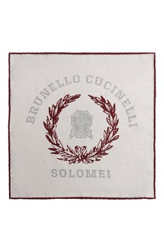 Мужской шелковый платок BRUNELLO CUCINELLI светло-бежевого цвета, арт. MV8750091 | Фото 2 (Материал: Текстиль, Шелк; Материал сплава: Проставлено; Нос: Не проставлено)