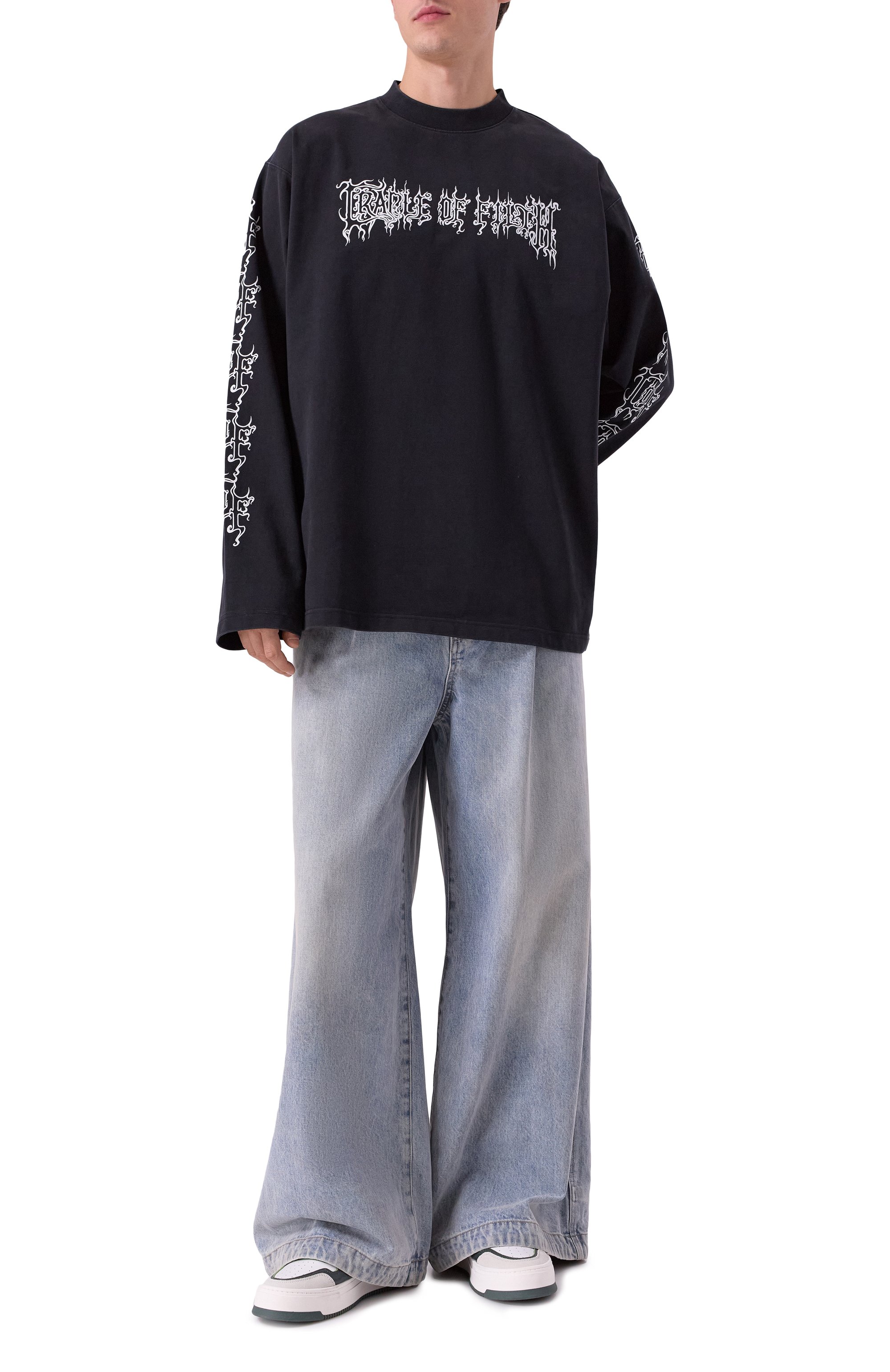 Хлопковый лонгслив vetements x cradle of filth VETEMENTS, арт. UCF76LS100B, фото 2