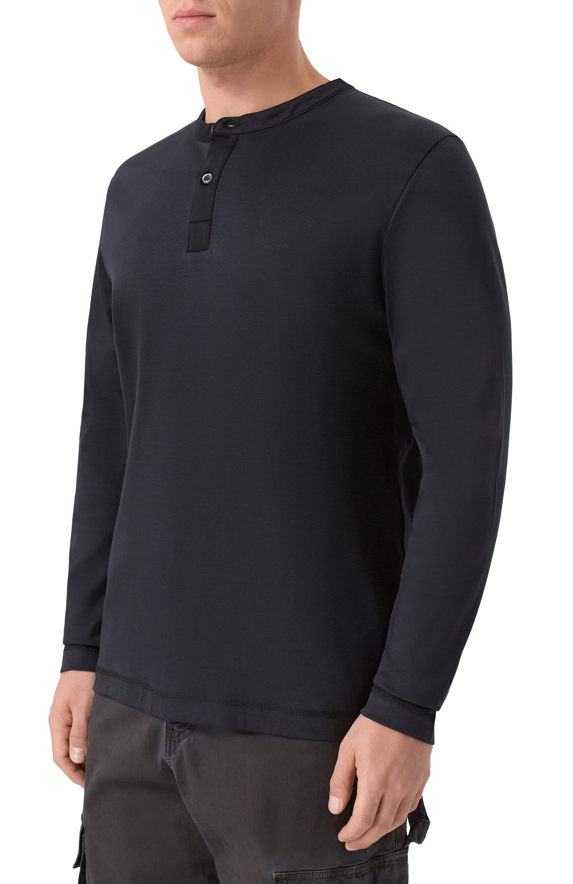 Хлопковый лонгслив-хенли BOGNER, арт. 58099436_, фото 3