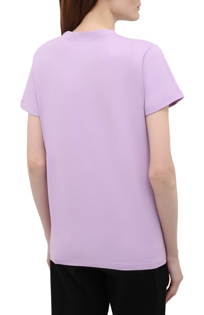 Хлопковая футболка SEVEN LAB, арт. T21-BR HEART lavender, фото 4
