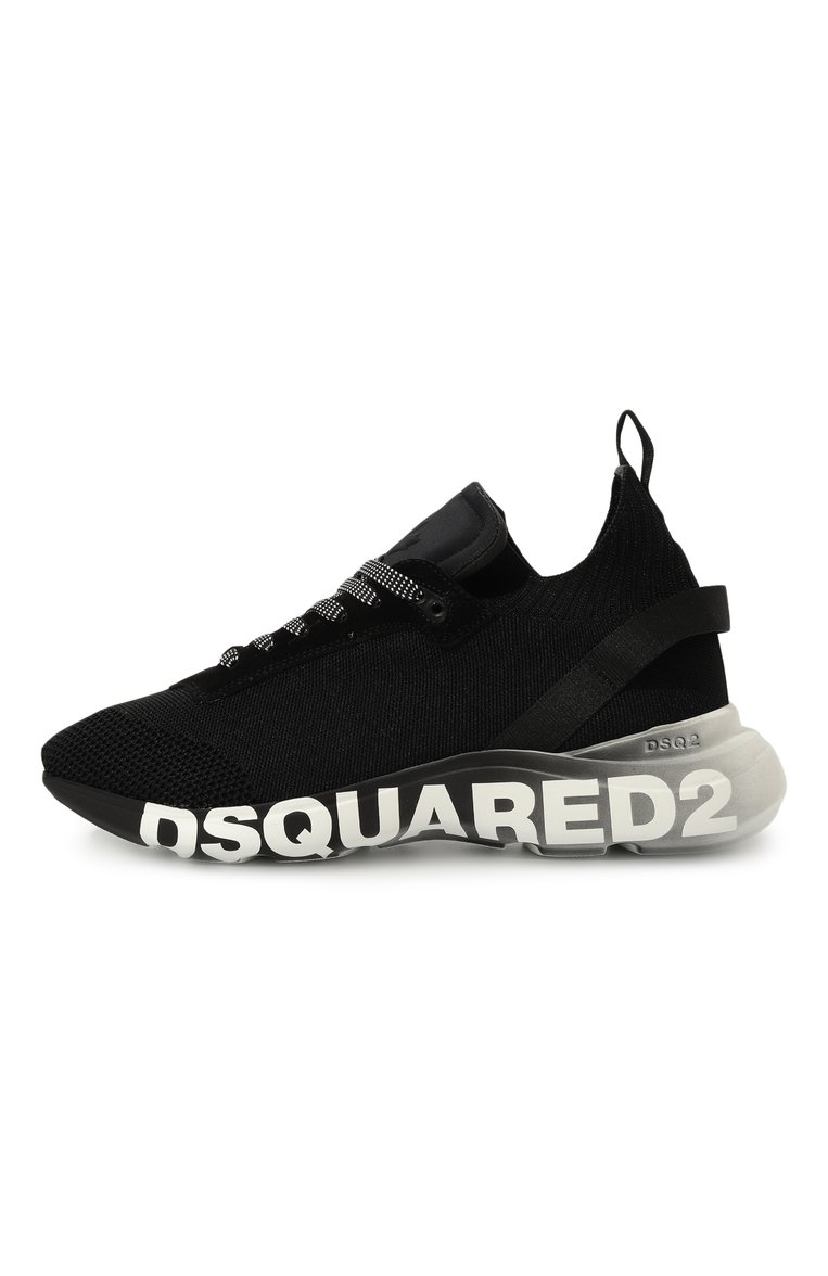 Мужские текстильные кроссовки fly DSQUARED2 черного цвета, арт. SNM0311/59206265 | Фото 4 (Материал внутренний: Текстиль; Драгоценные камни: Проставлено; Материал сплава: Проставлено; Подошва: Массивная; Материал внешний: Текстиль; Стили: Классический; Материал утеплителя: Без утеплителя; Кросс-КТ: Низкие)