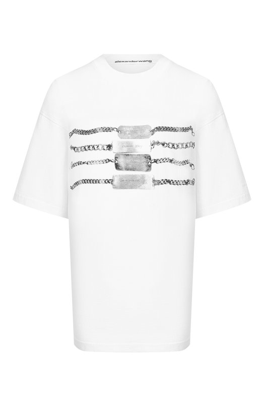 Хлопковая футболка Alexander Wang UCC1261892 Белый UCC1261892