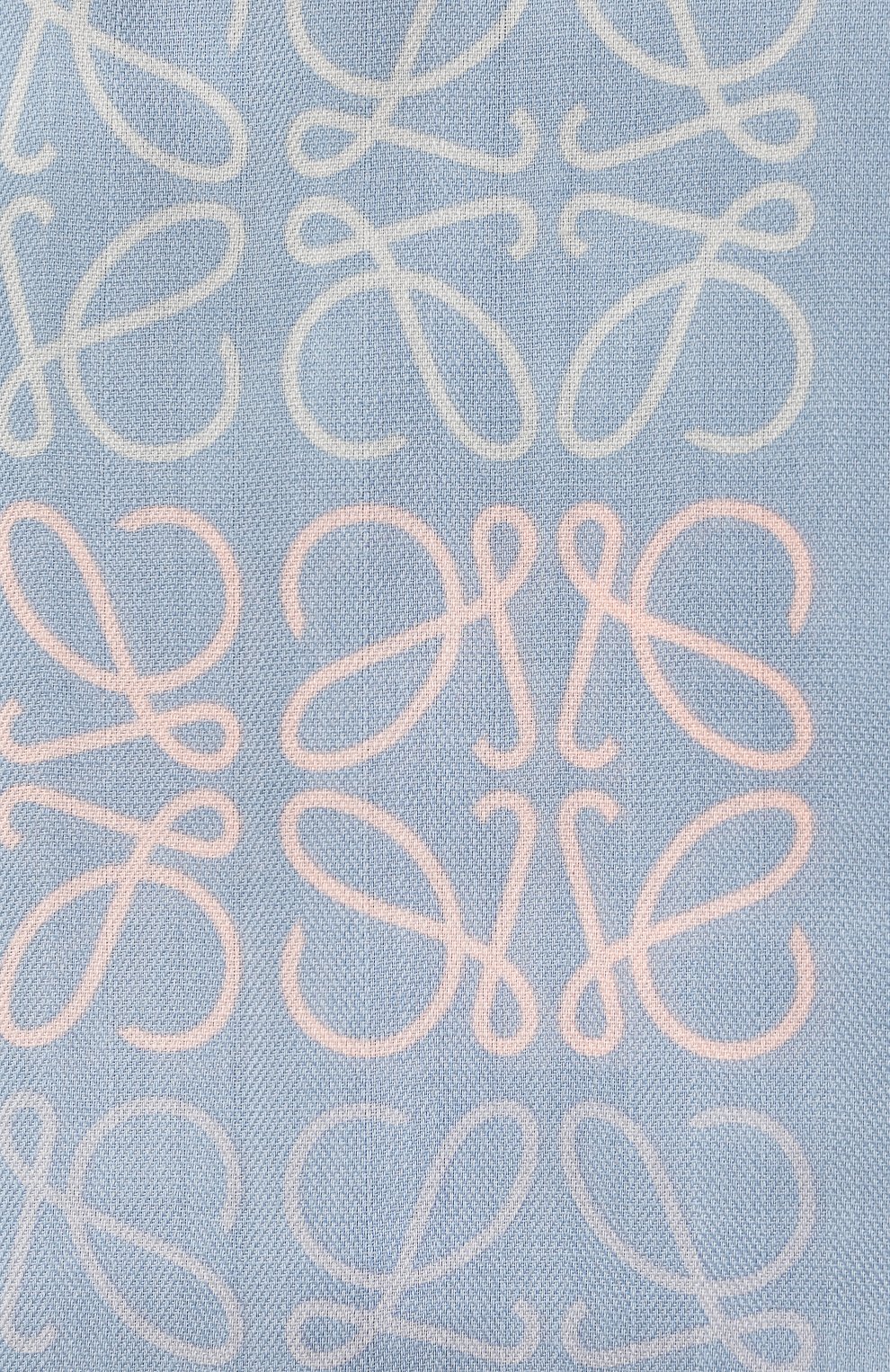 Шарф из шерсти и шелка LOEWE голубого цвета по цене 35200 руб., арт. F603253X01, фото 2 Шарф из шерсти и шелка LOEWE, арт. F603253X01, фото 2