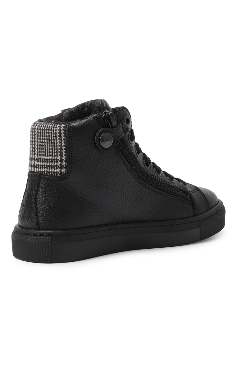 Высокие кеды из кожи RONDINELLA, арт. 115781AI/G0MMA/30, фото 1