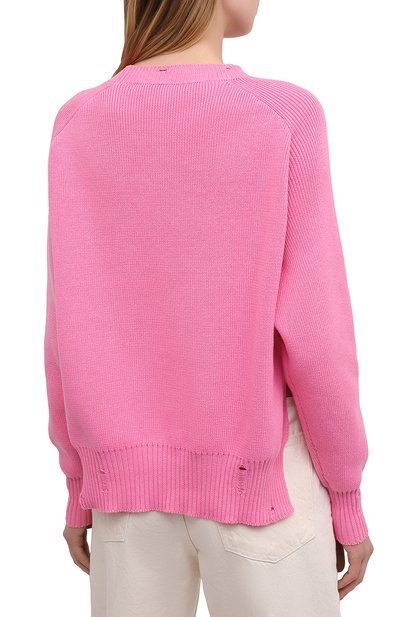Хлопковый свитер GOLDEN GOOSE DELUXE BRAND розового цвета по цене 33050 руб., арт. GWP00765.P000432, фото 4 Хлопковый свитер GOLDEN GOOSE DELUXE BRAND, арт. GWP00765.P000432, фото 4