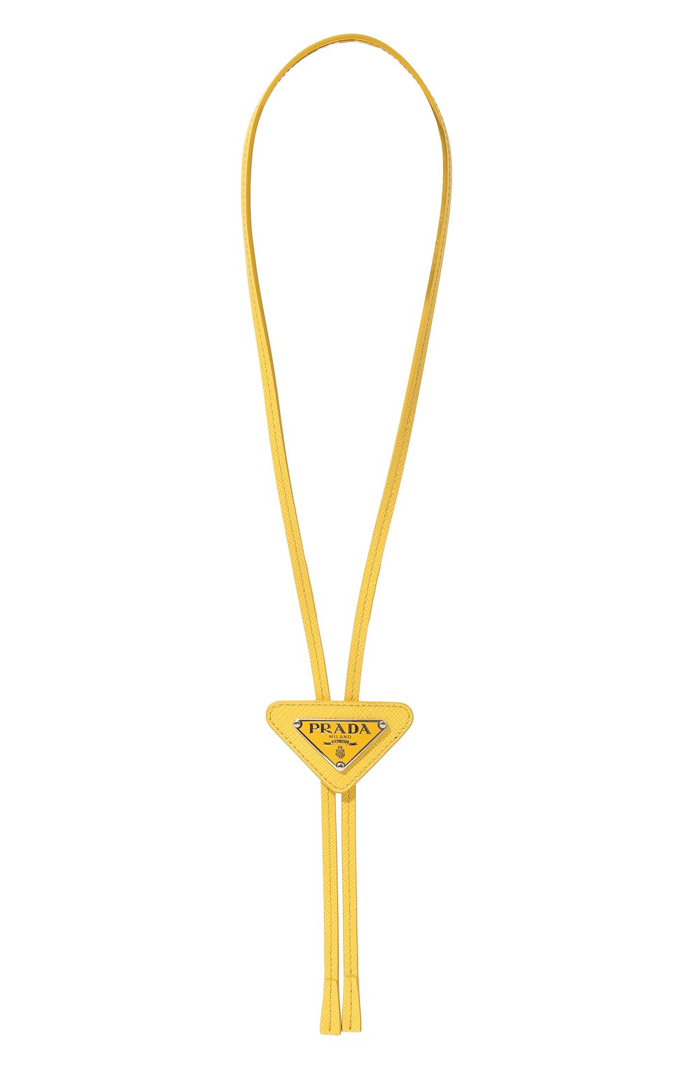 Кожаный галстук боло PRADA желтого цвета по цене 40000 руб., арт. 2IC027-QHH-F0377, фото 1 Кожаный галстук боло PRADA, арт. 2IC027-QHH-F0377, фото 1
