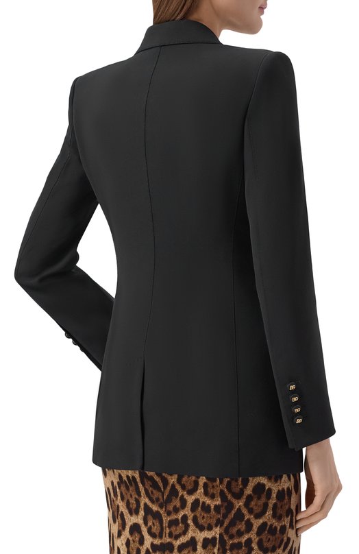 Шерстяной жакет Dolce & Gabbana F29QFT/GDDPS Чёрный  F29QFT/GDDPS Фото 4