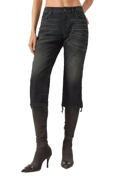 Джинсовые шорты BALENCIAGA темно-синего цвета по цене 159500 руб., арт. 809619/TRW64, фото 3 Джинсовые шорты BALENCIAGA, арт. 809619/TRW64, фото 3