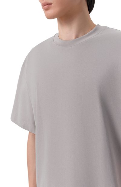 Хлопковая футболка 12 STOREEZ серого цвета по цене 7800 руб., арт. 136245, фото 5 Хлопковая футболка 12 STOREEZ, арт. 136245, фото 5