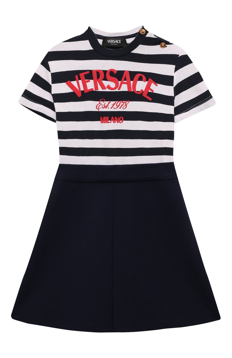 Хлопковое платье VERSACE, арт. 1012672/1A09684/4A-6A, фото 1