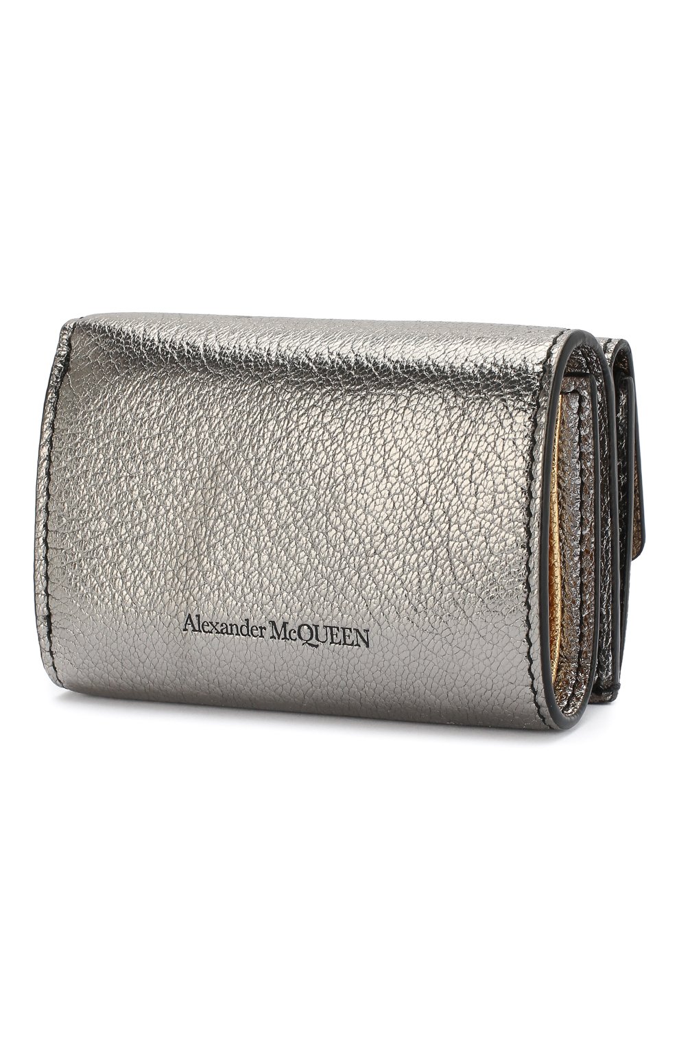 Кожаное портмоне ALEXANDER MCQUEEN серебряного цвета по цене 72750 руб., арт. 554204/CSS3I, фото 2 Кожаное портмоне ALEXANDER MCQUEEN, арт. 554204/CSS3I, фото 2