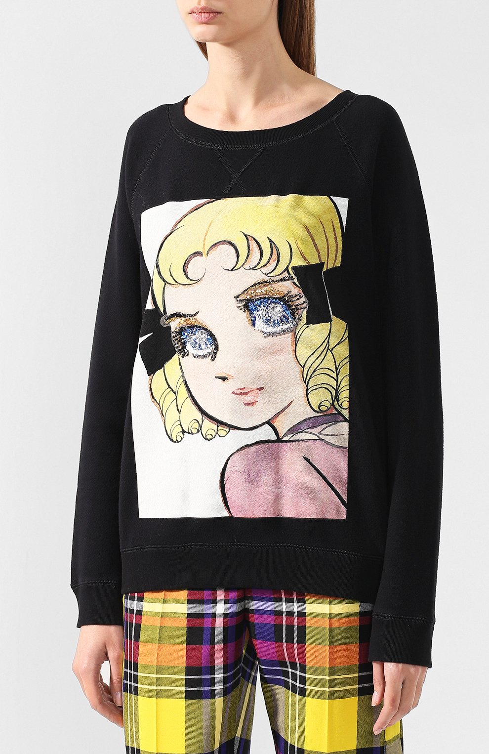 Хлопковый пуловер с принтом GUCCI, арт. 539088/X916B, фото 3