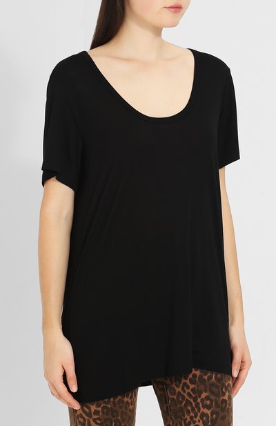 Однотонная футболка с круглым вырезом из вискозы ALEXANDERWANG.T, арт. 4C281004A0, фото 3