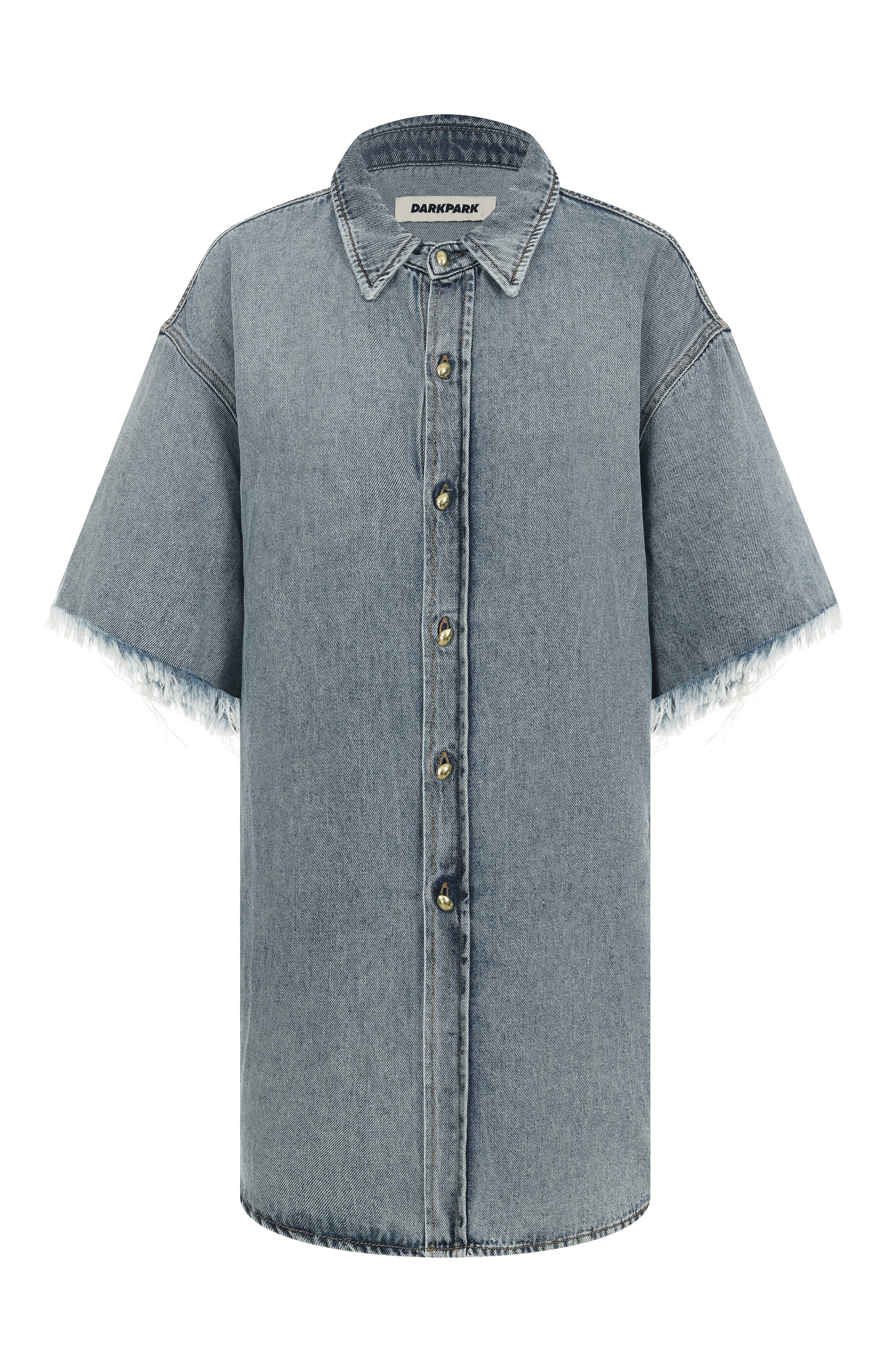 Джинсовая рубашка tina DARKPARK синего цвета по цене 73800 руб., арт. WSH03/TBL01, фото 1 Джинсовая рубашка tina DARKPARK, арт. WSH03/TBL01, фото 1