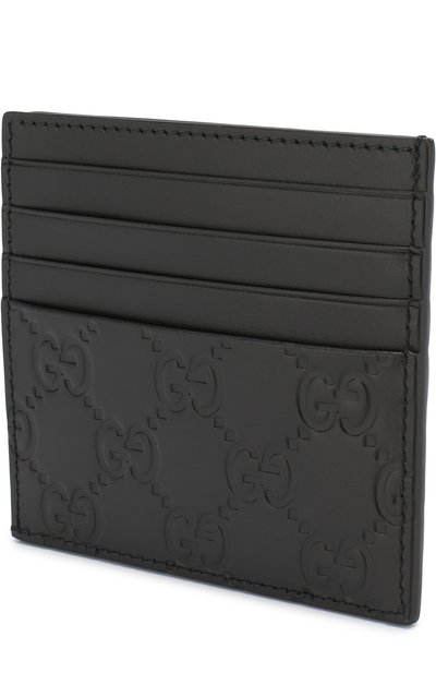 Кожаный чехол для кредитных карт с тиснением signature GUCCI черного цвета по цене 19950 руб., арт. 524787/CWC10, фото 2 Кожаный чехол для кредитных карт с тиснением signature GUCCI, арт. 524787/CWC10, фото 2
