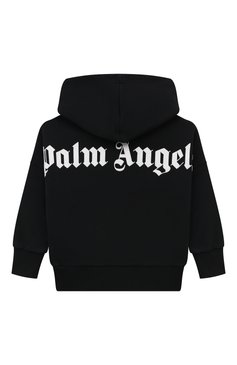 Детский хлопковое худи PALM ANGELS черного цвета, арт. PBBB009C99FLE001 | Фото 2 (Рукава: Длинные; Мальчики Кросс-КТ: Худи-одежда; Материал сплава: Проставлено; Материал внешний: Хлопок; Драгоценные камни: Проставлено)