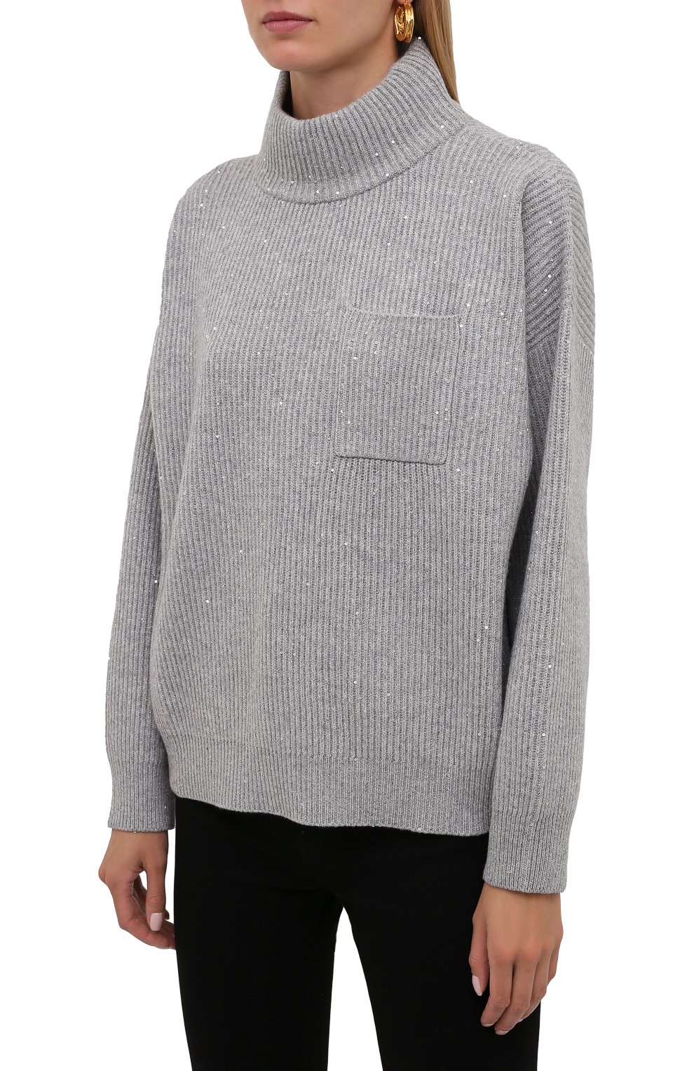 Свитер из кашемира и шерсти BRUNELLO CUCINELLI, арт. MBM755804, фото 3