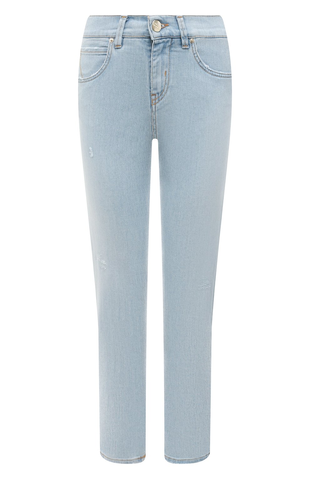 Укороченные джинсы прямого кроя с потертостями TWO WOMEN IN THE WORLD, арт. M0RICH/SHPQC, фото 1