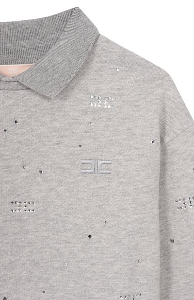 Хлопковый свитшот ELISABETTA FRANCHI LA MIA BAMBINA, арт. EFFE1660/FF002_001, фото 3