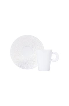 Кофейная чашка с блюдцем ecume white BERNARDAUD белого цвета, арт. 0733/20451 | Фото 1 (Статус проверки: Проверена категория; Коллекция: Ecume white; Нос: Не проставлено; Региональные ограничения белый список (Axapta Mercury): Не проставлено; Автоматизация Diginetica: Не назначено; Ограничения доставки: fragile-2)