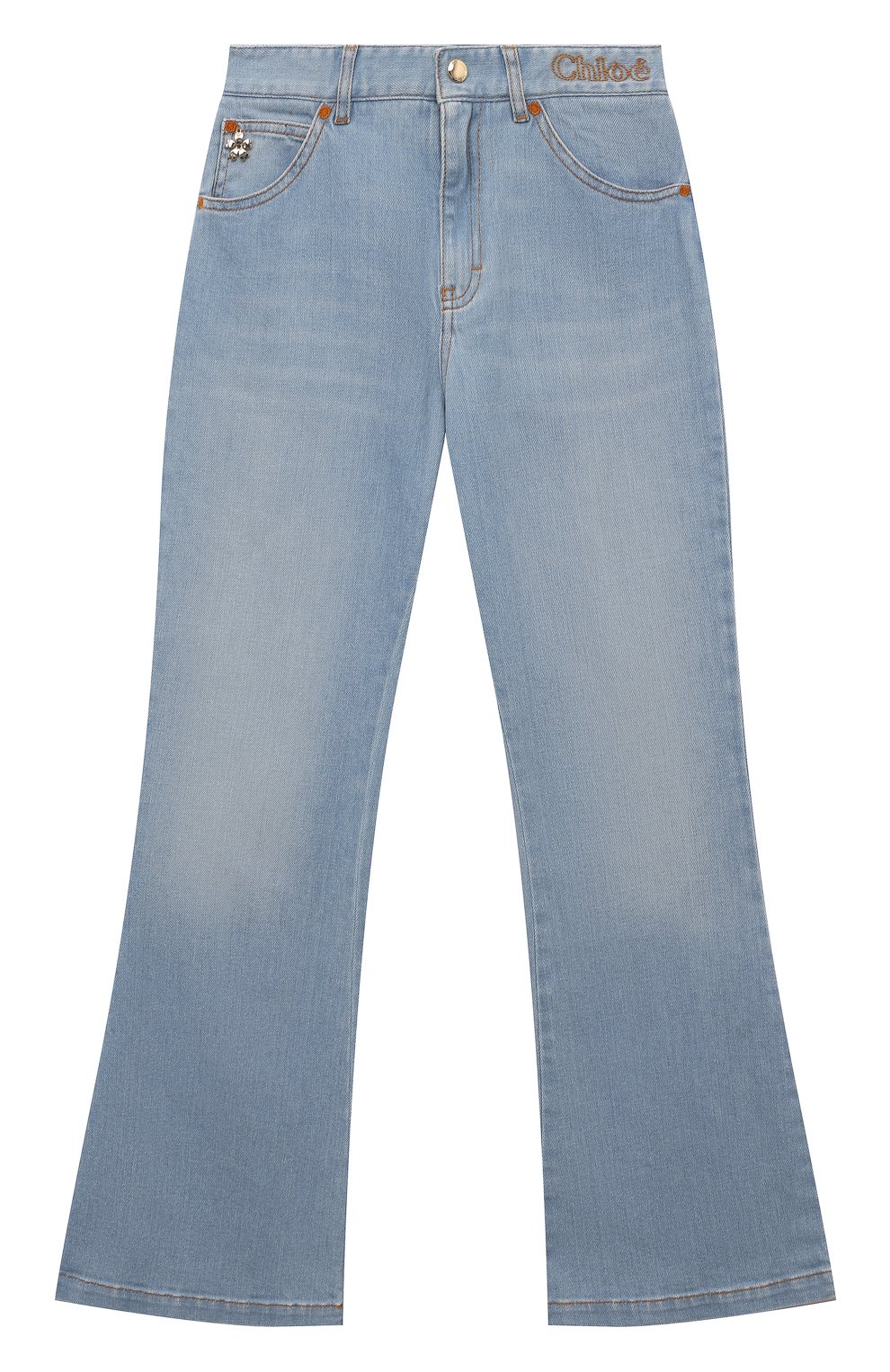 Джинсы CHLOÉ голубого цвета по цене 18800 руб., арт. C20082/14A, фото 1 Джинсы CHLOÉ, арт. C20082/14A, фото 1