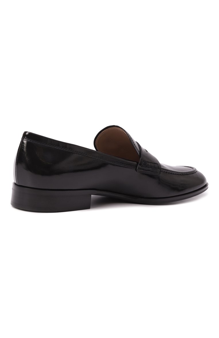 Мужские кожаные лоферы GIANVITO ROSSI черного цвета, арт. U25350.20CU0.NUINER0 | Фото 5 (Материал внутренний: Натуральная кожа; Нос: Не проставлено; Материал внешний: Натуральная кожа; Стили: Классический; Автоматизация состава: Проставлено)