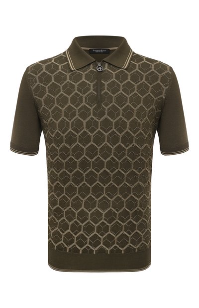 Мужская поло из хлопка и шелка STEFANO RICCI, арт. K818068P31/F24173