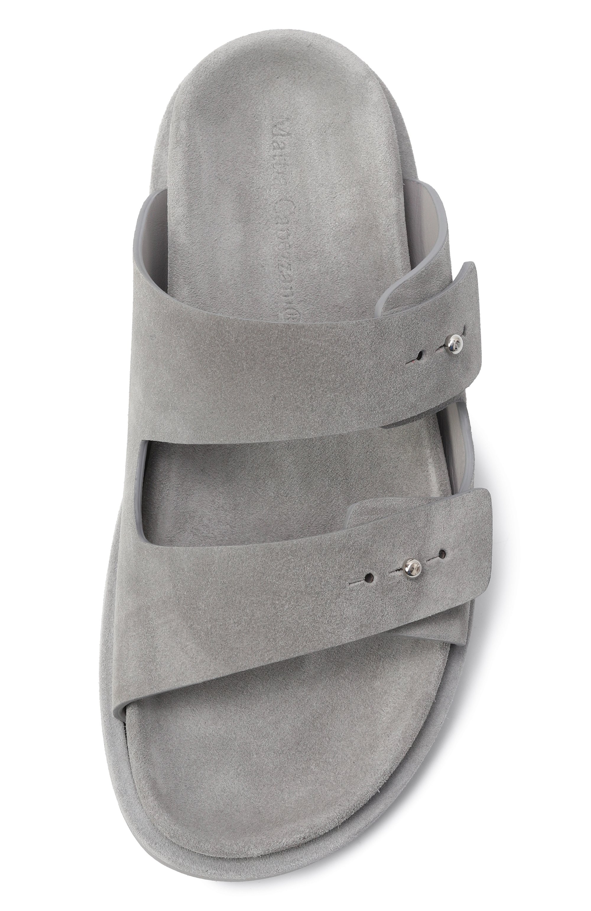 Замшевые шлепанцы MATTIA CAPEZZANI серого цвета по цене 49950 руб., арт. W456/CR0STA, фото 6 Замшевые шлепанцы MATTIA CAPEZZANI, арт. W456/CR0STA, фото 6