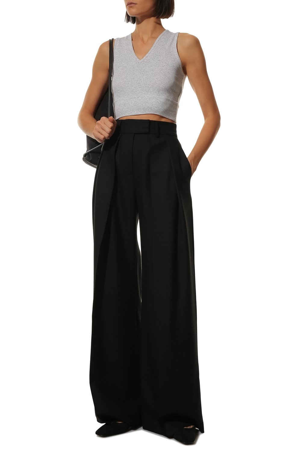 Хлопковый топ BRUNELLO CUCINELLI серого цвета по цене 37950 руб., арт. M0TC836S32, фото 2 Хлопковый топ BRUNELLO CUCINELLI, арт. M0TC836S32, фото 2