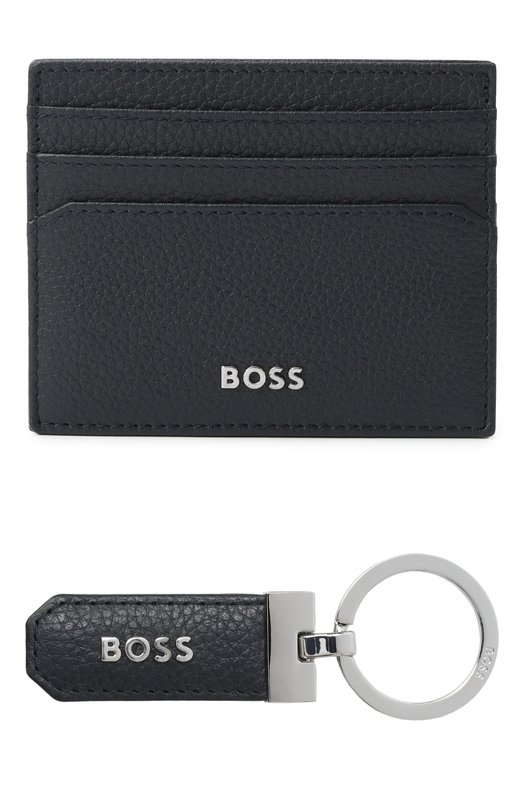 Комплект из футляра для кредитных карт и брелока BOSS HBPA00027M Синий HBPA00027M