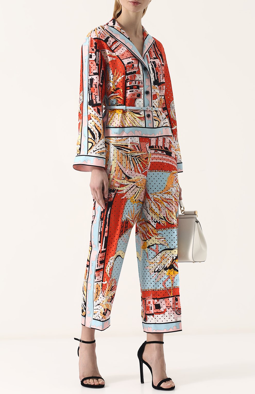 Шелковый комбинезон с принтом и поясом EMILIO PUCCI, арт. 82RI11/82731, фото 2