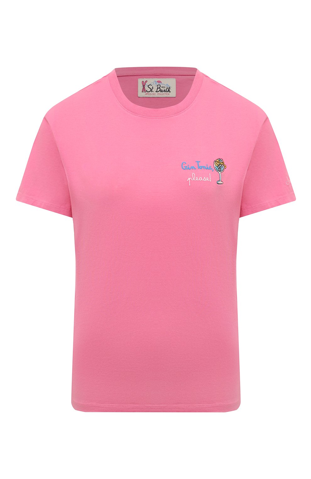 Хлопковая футболка MC2 SAINT BARTH розового цвета по цене 8380 руб., арт. EMILIE W/03242G, фото 1 Хлопковая футболка MC2 SAINT BARTH, арт. EMILIE W/03242G, фото 1