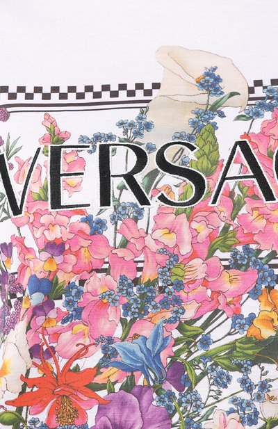 Хлопковая футболка VERSACE белого цвета по цене 61600 руб., арт. A82907/A201952, фото 5 Хлопковая футболка VERSACE, арт. A82907/A201952, фото 5
