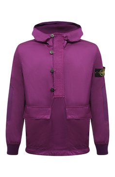 Мужская анорак STONE ISLAND фиолетового цвета, арт. 751560921 | Фото 1 (Кросс-КТ: Куртка, Ветровка; Материал внешний: Синтетический материал; Материал сплава: Проставлено; Драгоценные камни: Проставлено; Рукава: 3/4; Длина (верхняя одежда): Короткие; Стили: Кэжуэл)