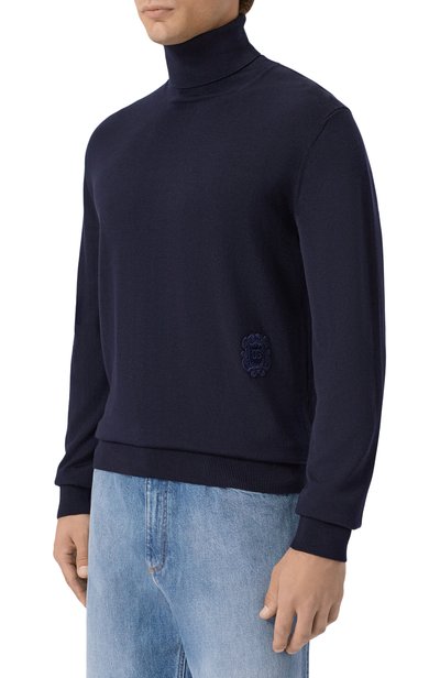 Шерстяная водолазка DOLCE & GABBANA темно-синего цвета по цене 133500 руб., арт. GXW05Z/JGMLS, фото 3 Шерстяная водолазка DOLCE & GABBANA, арт. GXW05Z/JGMLS, фото 3
