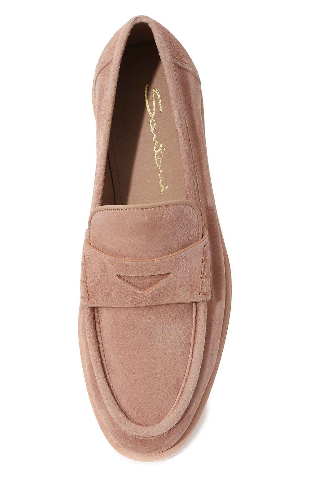 Замшевые лоферы SANTONI, арт. WUQY59818BIASTW1P60, фото 6