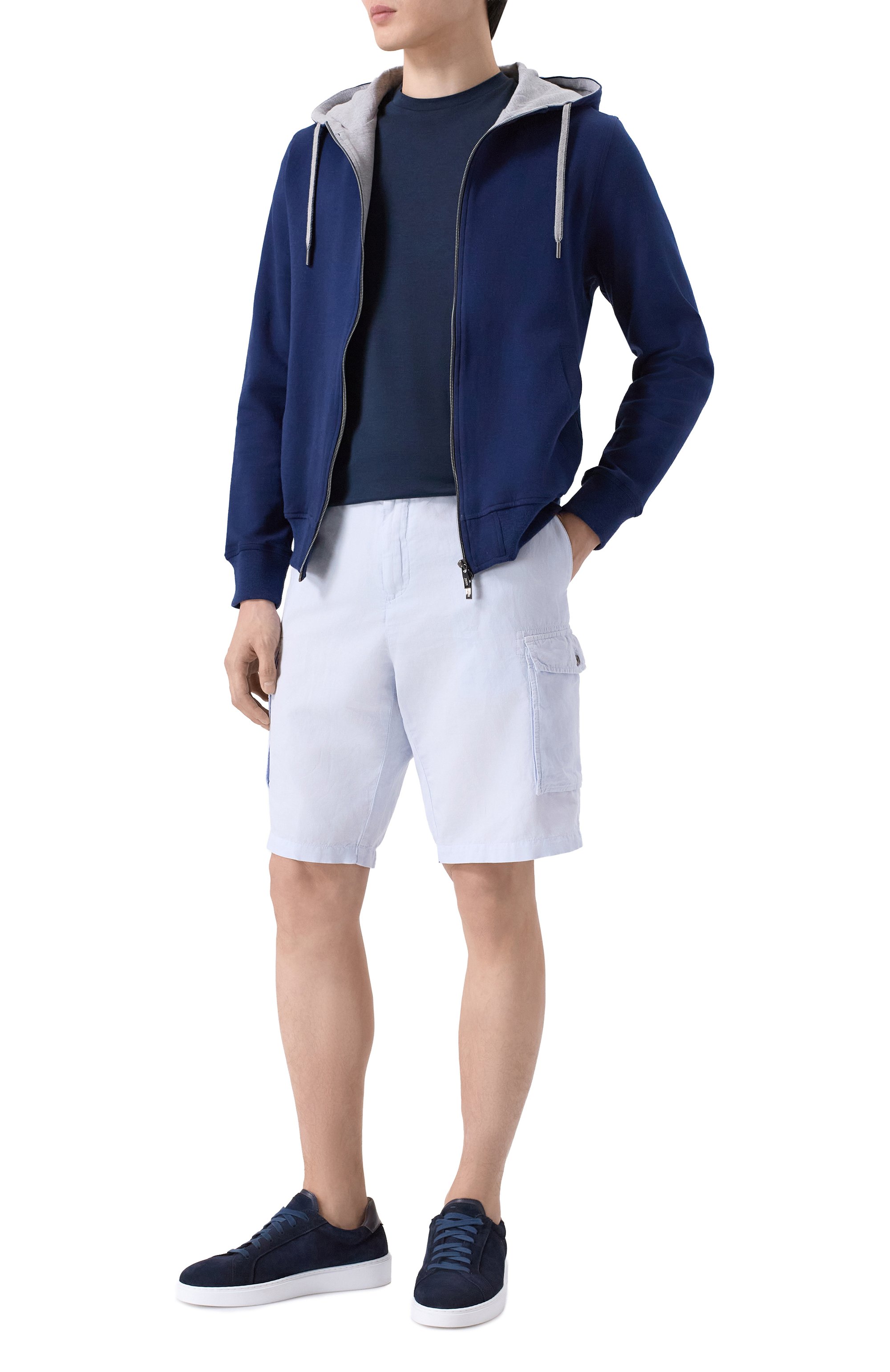 Шорты из хлопка и льна PAUL&SHARK, арт. 26414035, фото 2