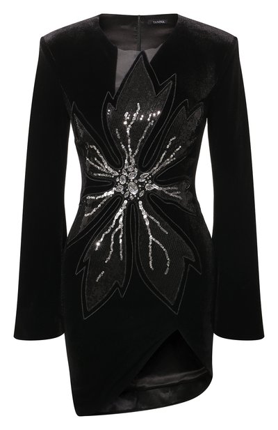 Женское бархатное платье с отделкой пайетками YANINA, арт. 0-2669A