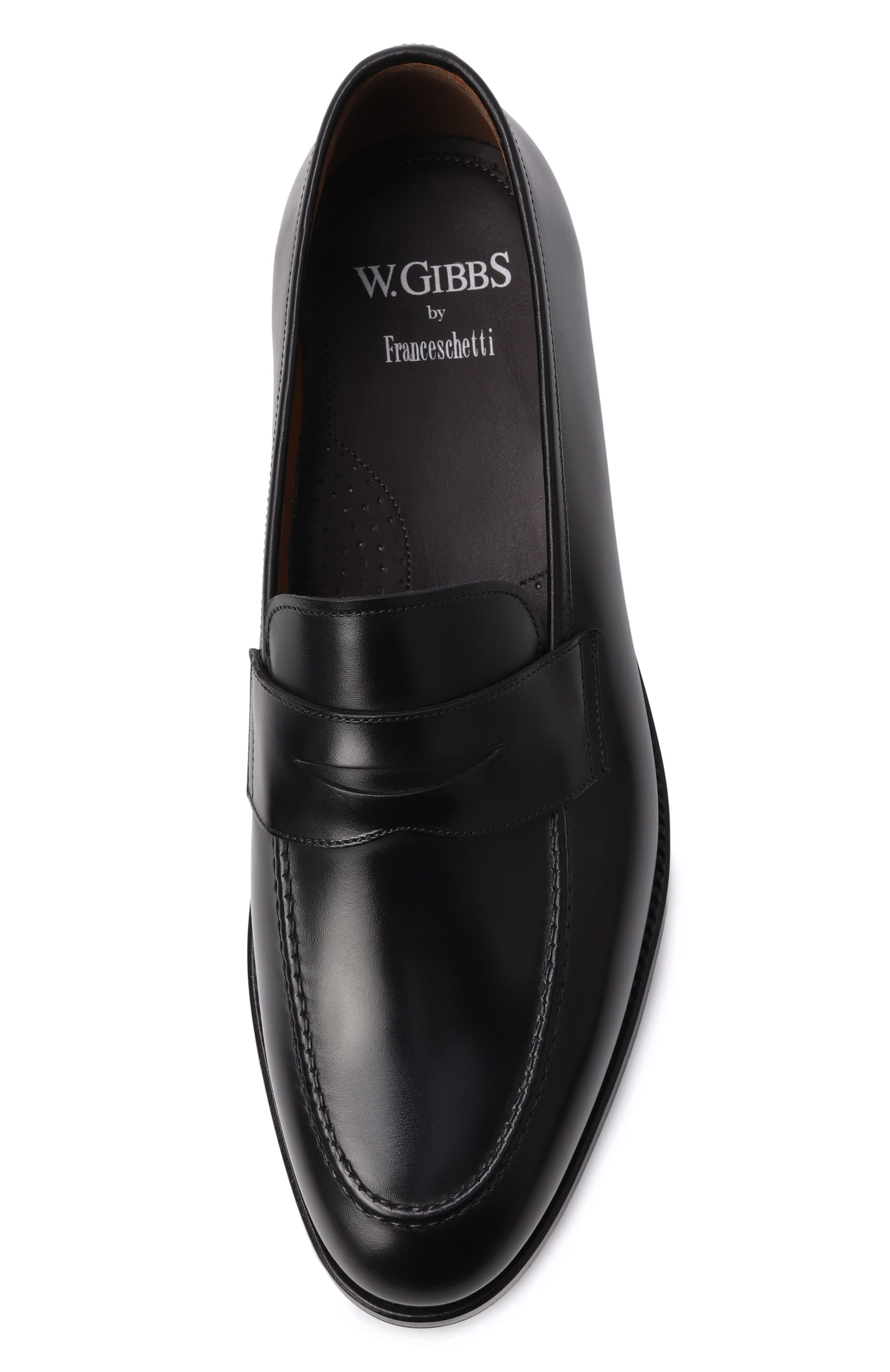 Кожаные пенни-лоферы W.GIBBS, арт. 0354003/LUX ANIL, фото 6