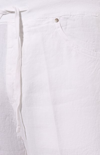 Льняные шорты 120% LINO белого цвета по цене 26350 руб., арт. Y0M2120/0000253/000, фото 5 Льняные шорты 120% LINO, арт. Y0M2120/0000253/000, фото 5