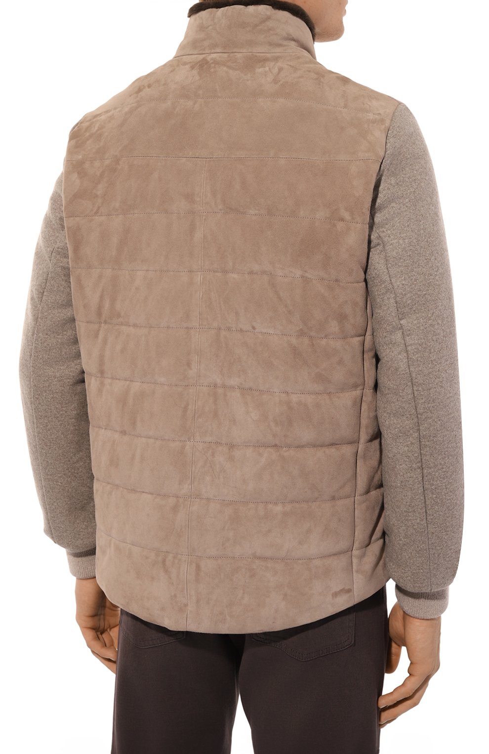 Комбинированная куртка с воротником из нутрии ANDREA CAMPAGNA, арт. 24U108, фото 4