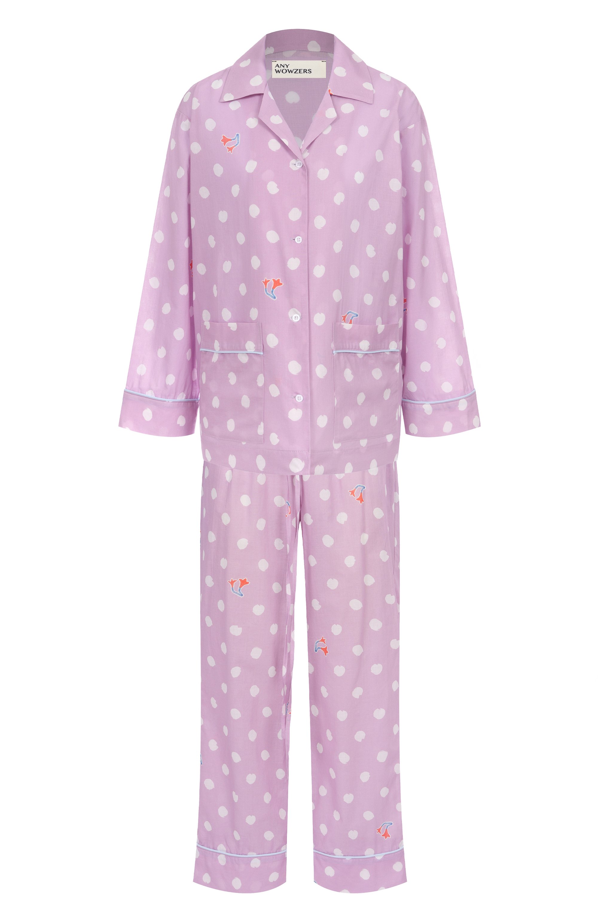 Хлопковая пижама ANY WOWZERS, арт. NCLS02-LDOT-LAV, фото 1