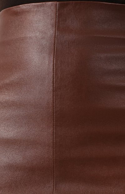 Кожаная юбка BRUNELLO CUCINELLI коричневого цвета по цене 289500 руб., арт. M0PULG2805, фото 5 Кожаная юбка BRUNELLO CUCINELLI, арт. M0PULG2805, фото 5