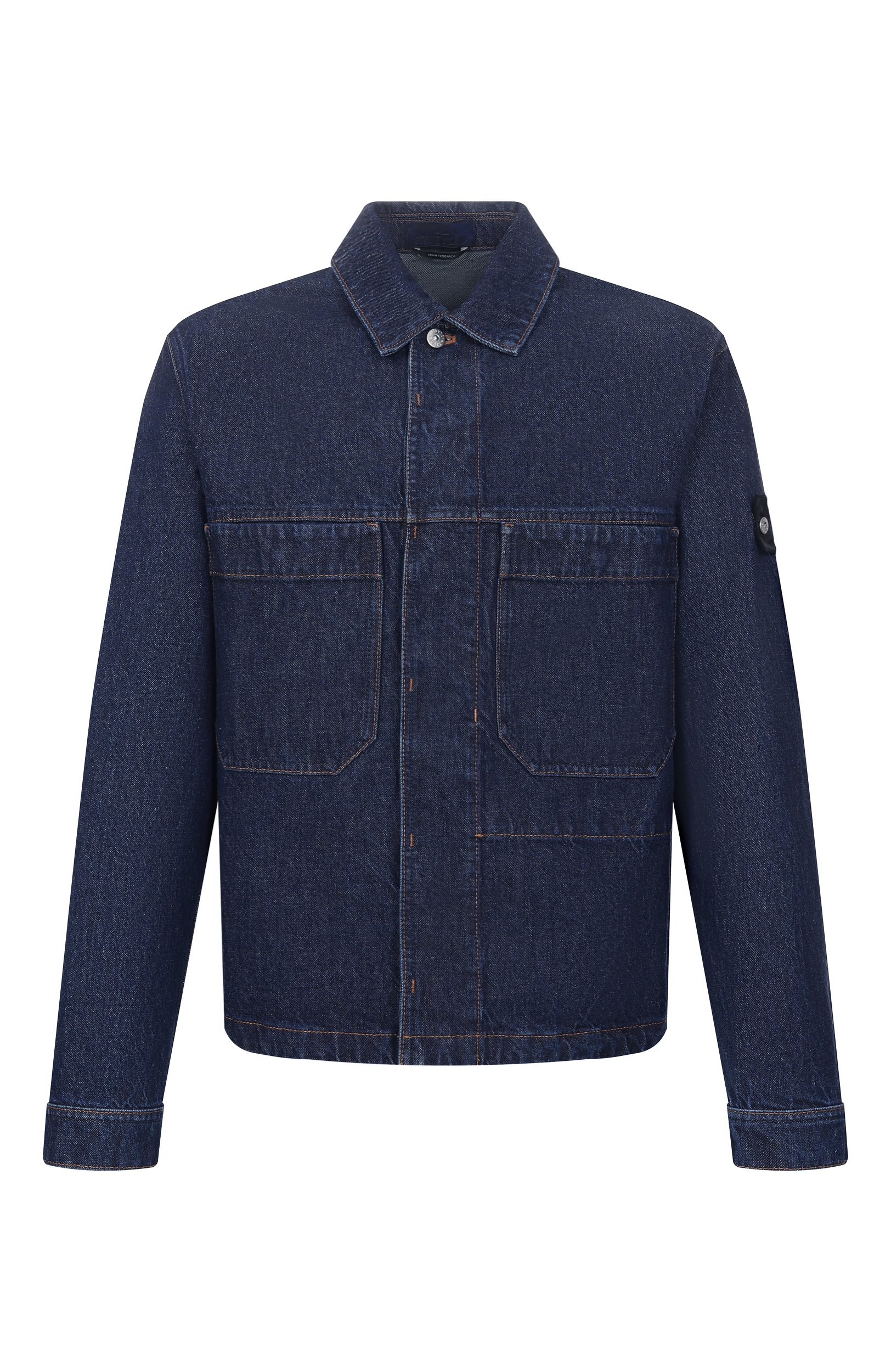 Джинсовая куртка STONE ISLAND синего цвета по цене 87500 руб., арт. KSS15Q100027/S00J7, фото 1 Джинсовая куртка STONE ISLAND, арт. KSS15Q100027/S00J7, фото 1