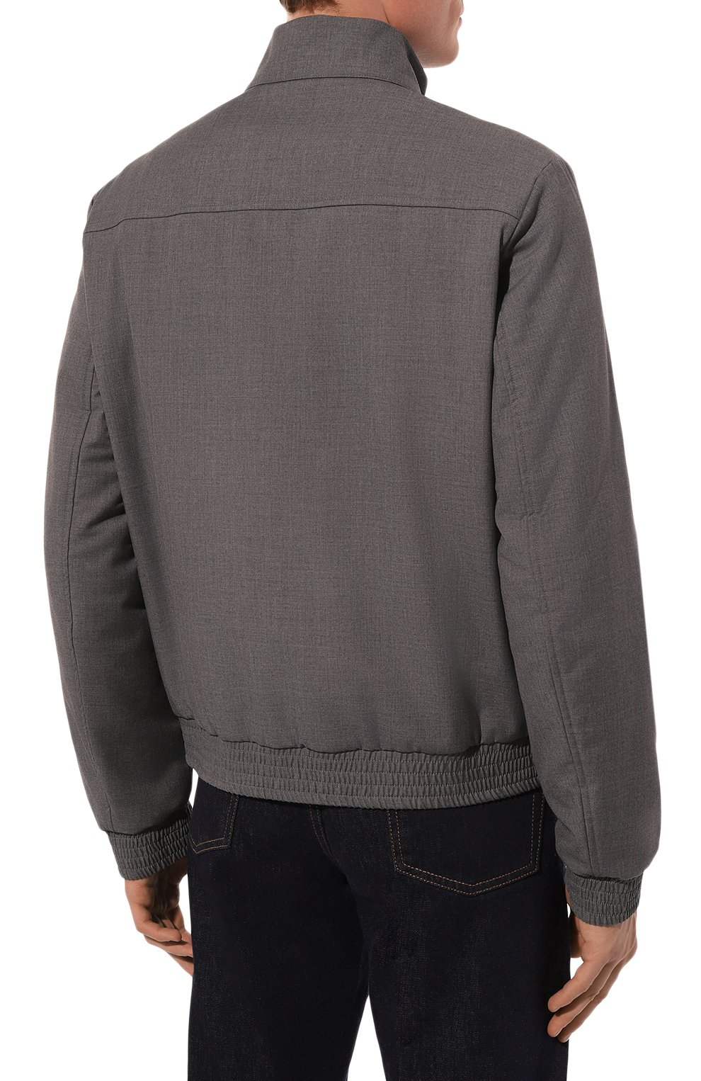 Бомбер CANALI темно-серого цвета по цене 92400 руб., арт. 040903/SG02953, фото 4 Бомбер CANALI, арт. 040903/SG02953, фото 4