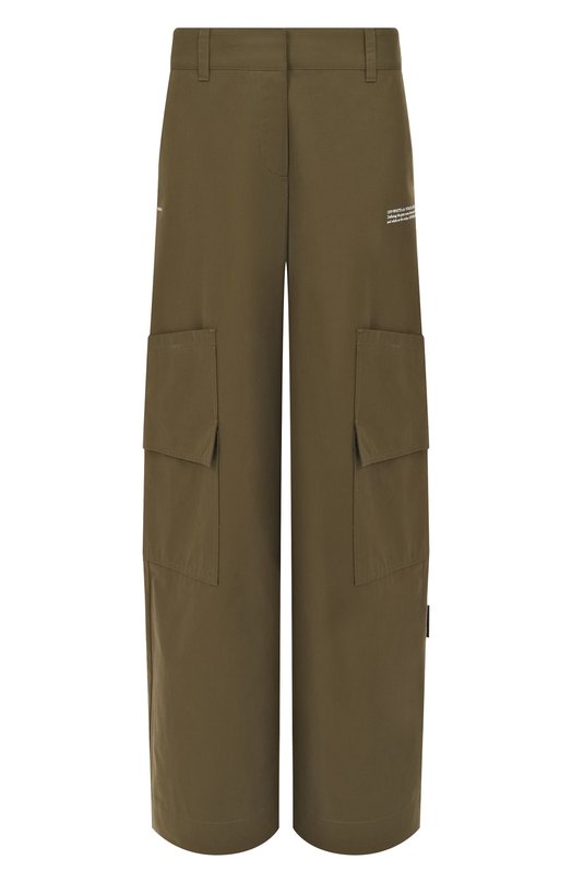 Брюки-карго из вискозы Off-White 0WCF026S25FAB002 Хаки 0WCF026S25FAB002