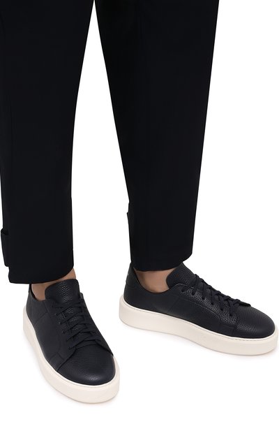 Кожаные кеды H`D`S`N BARACCO темно-синего цвета по цене 48750 руб., арт. CHR0N0S.2*, фото 3 Кожаные кеды H`D`S`N BARACCO, арт. CHR0N0S.2*, фото 3