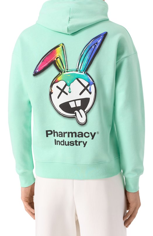 Хлопковое худи Pharmacy Industry PHABM00217 Зелёный  PHABM00217 Фото 4